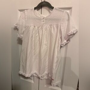 Ruffle Butts White Textured Girls White Dress